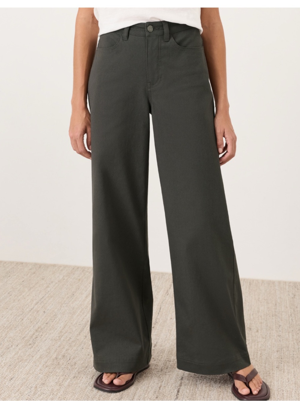 PACT Organic Stretch Twill Wide Leg Pant
